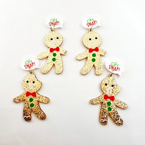 10pcs Cute Christmas Gingerbread Man Pendant, DIY Jewelry Accessories Making Earrings, Necklace, Keychain